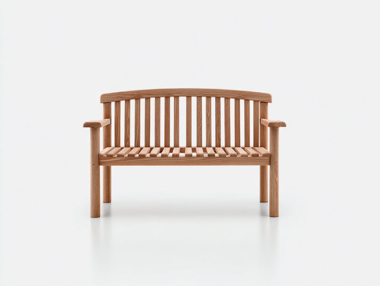 Panche da giardino - legno - 145x55x88 cm - marrone naturale - stile classico a doghe