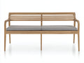 Panche da giardino - legno-tessuto - 182x61x87 cm - legno naturale-grigio chiaro - stile contemporaneo lineare