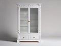 Vetrina-legno-vetro-92x41x198 cm-bianco classico-classico