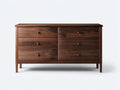 Cassettiera-Legno massello-MDF-135x42x78 cm-Marrone noce-Moderno
