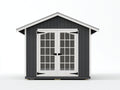 Casetta da giardino - legno - 180x120x210 cm - grigio scuro-bianco - stile classico