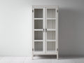 Vetrina-legno-vetro-82x36x190 cm-bianco country-country