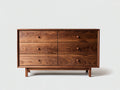 Cassettiera-Legno massello-MDF-133x43x78 cm-Marrone noce-Moderno