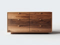 Cassettiera-Legno massello-MDF-138x44x74 cm-Marrone noce-Contemporaneo