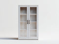 Vetrina-legno-vetro-88x35x182 cm-bianco naturale-minimalista