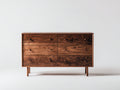 Cassettiera-Legno massello-MDF-136x45x78 cm-Marrone noce-Moderno
