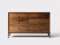 Cassettiera-Legno massello-MDF-137x43x79 cm-Marrone noce-Moderno